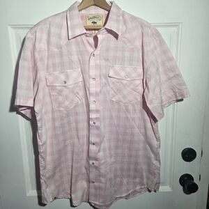 Men's Pink Checkered Casual Button Down Shirt